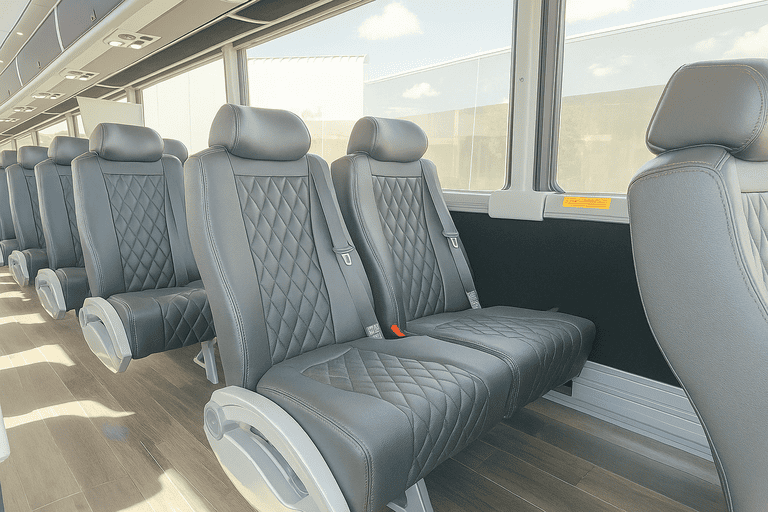 interior of Ocala Charter Bus charter bus